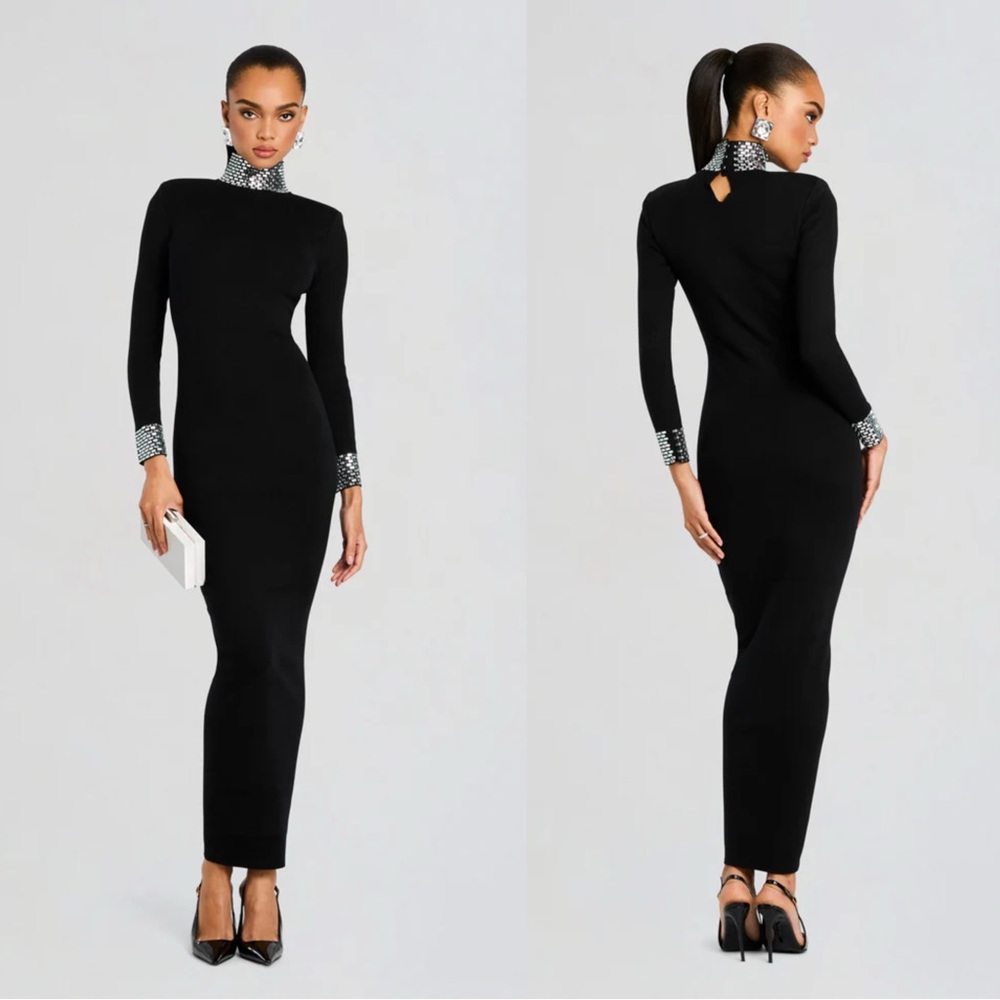 Retrofete Monroe Embellished Cashmere-Blend Maxi Dress